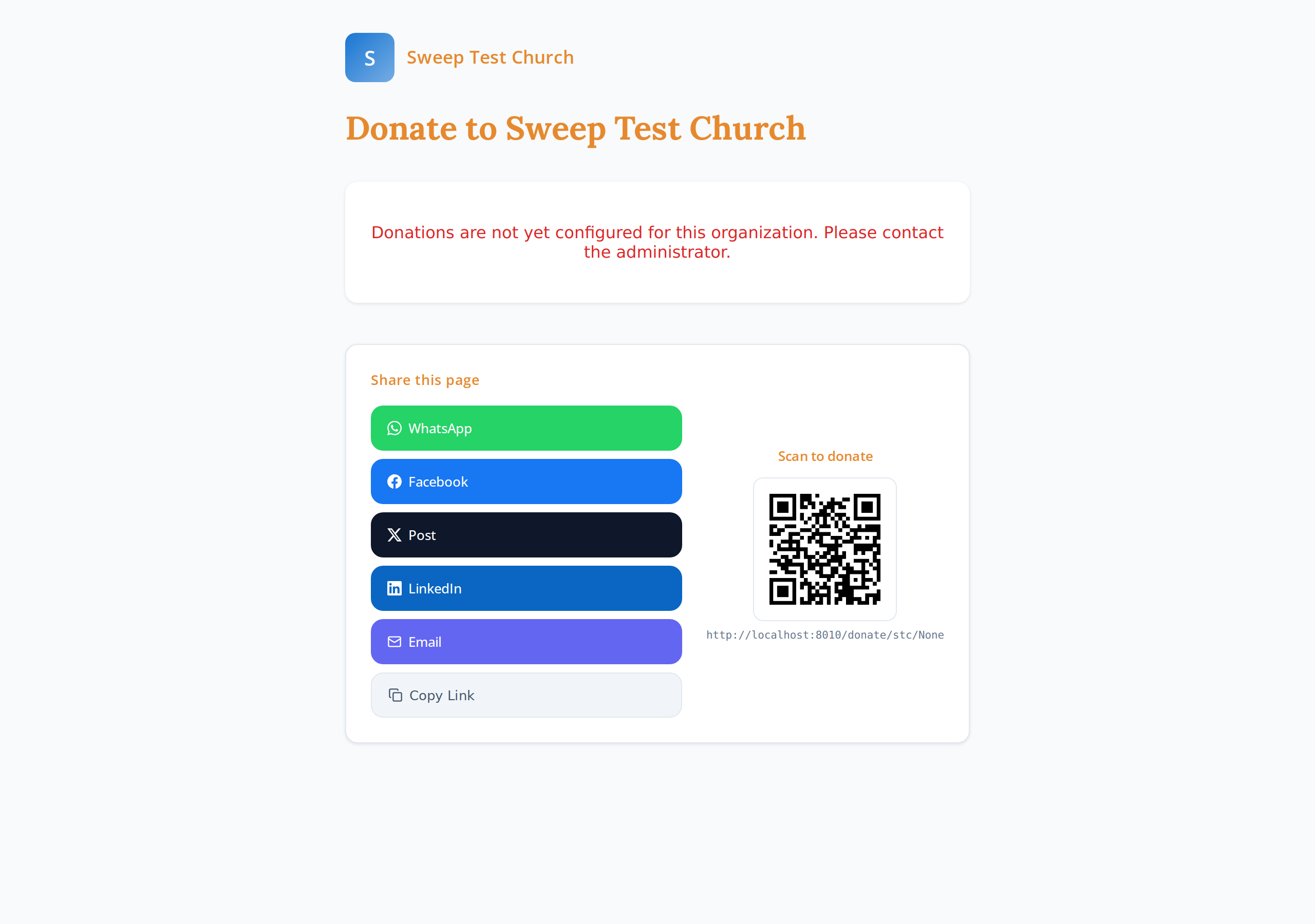 Live donate page