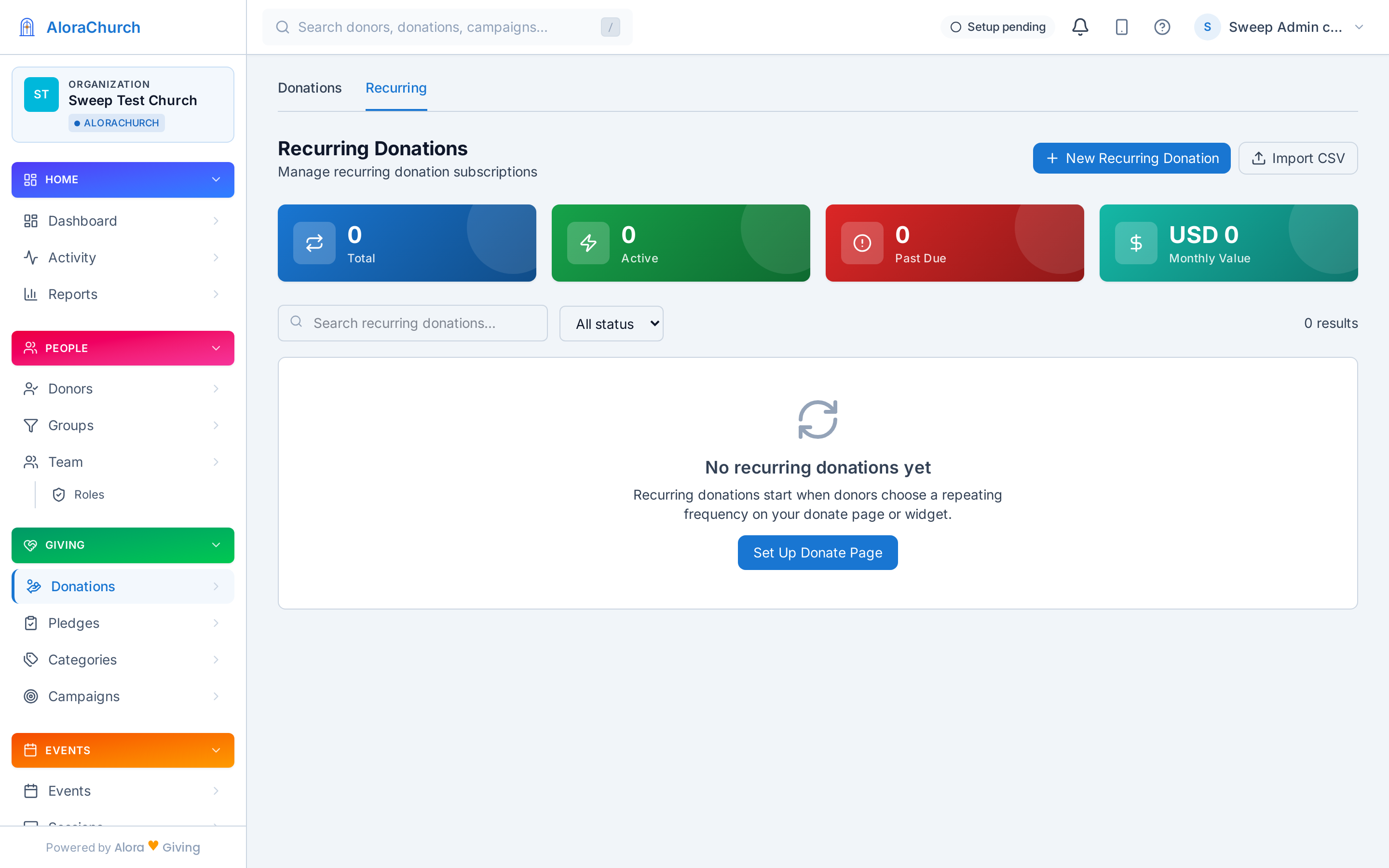 Recurring gift subscriptions