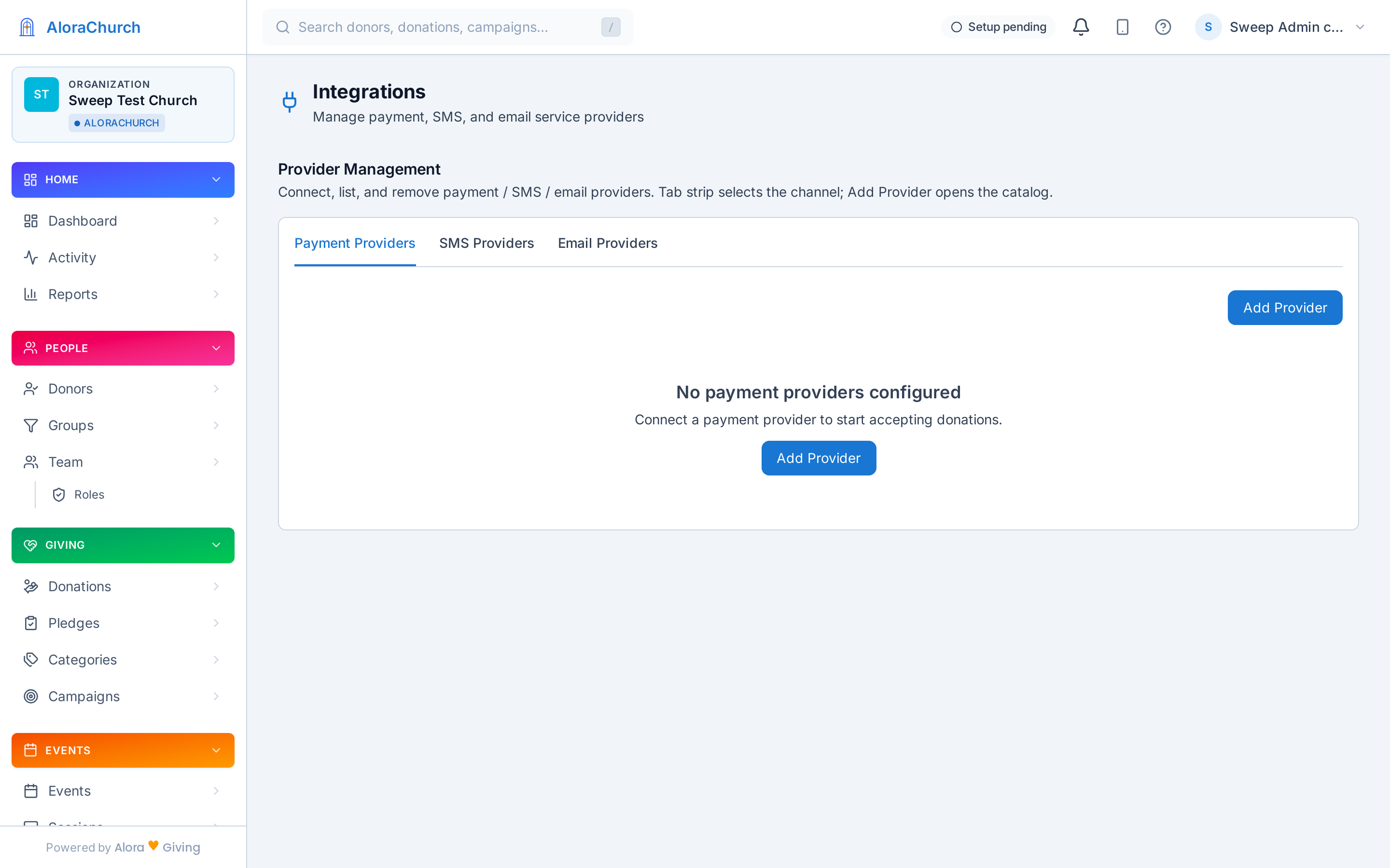 Payment provider integrations